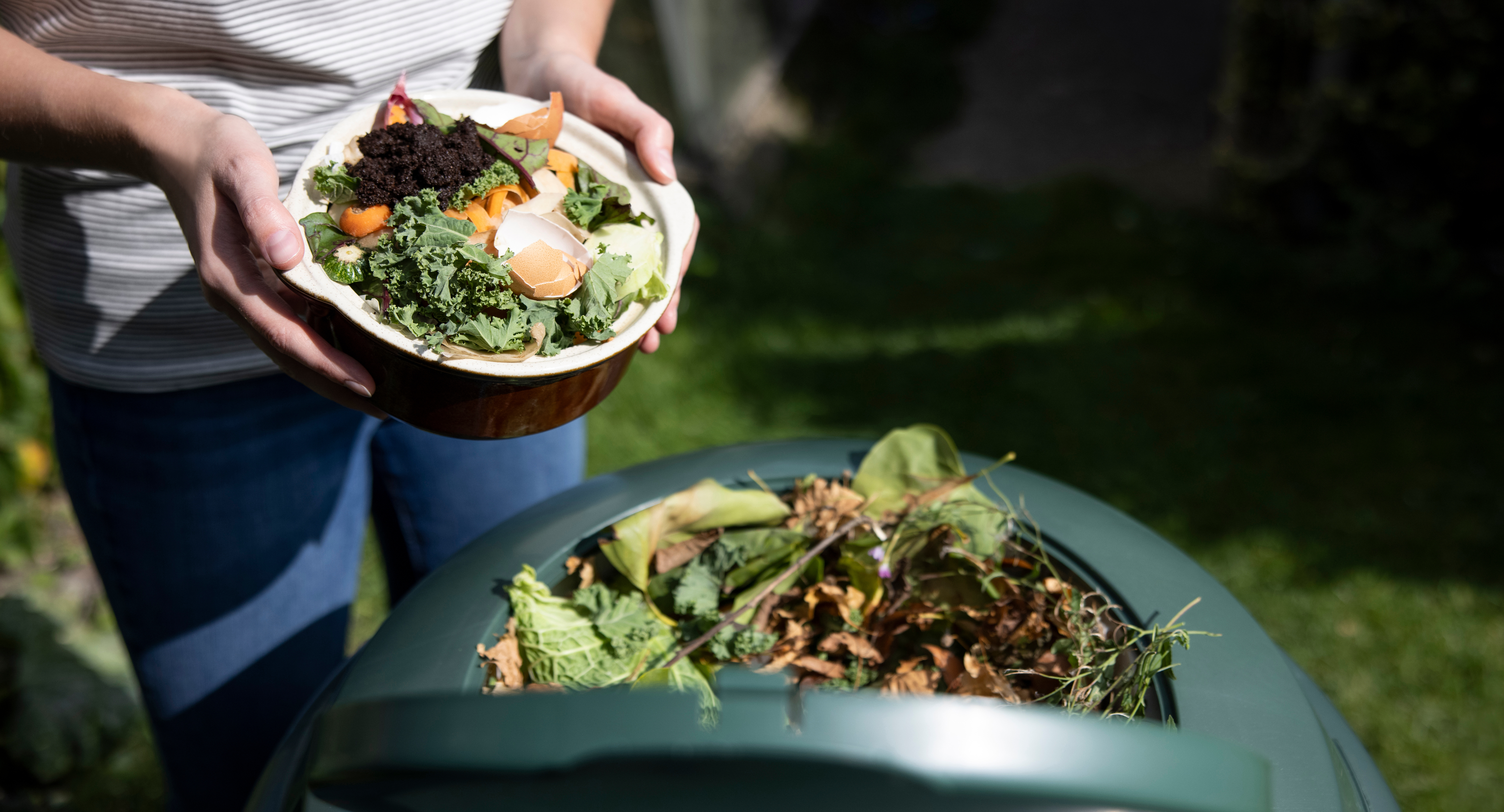 Throwing food in compost