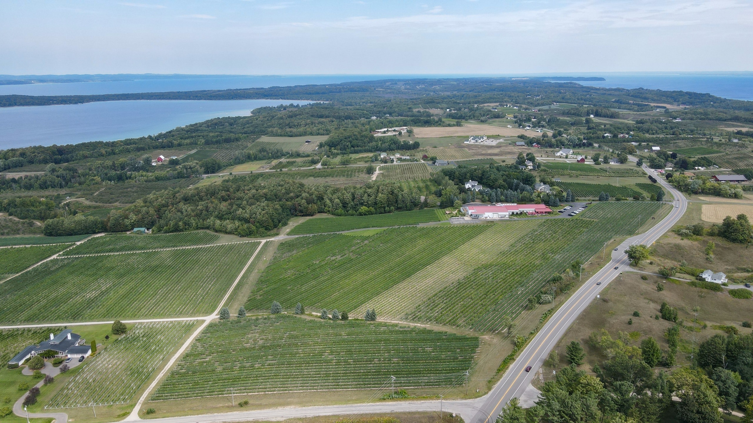 Farm near bay