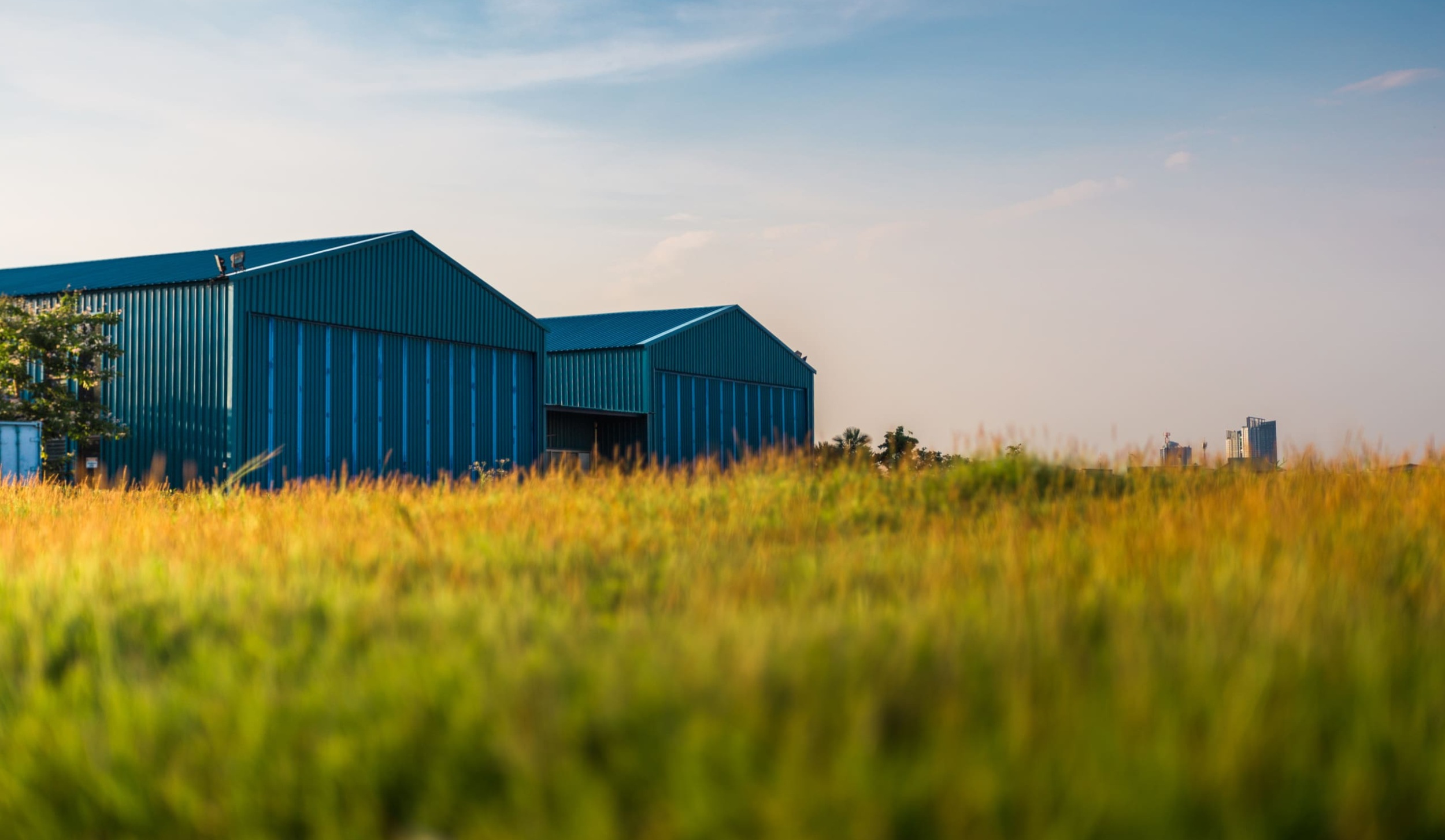 Farm with barn